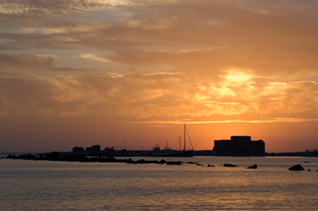 Paphos Harbour Sunset